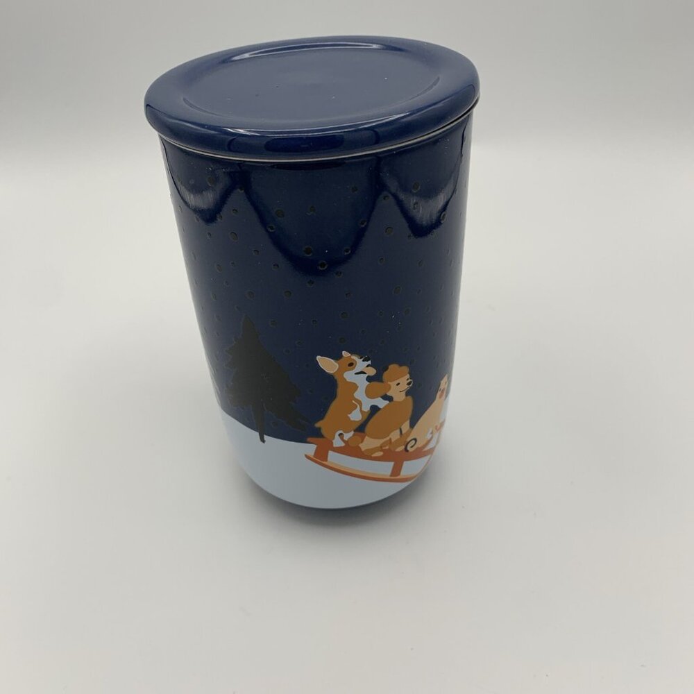 Davids Tea Color Changing Nordic Mug Sleigh Ride Navy W/Infuser - Picture 5 of 12